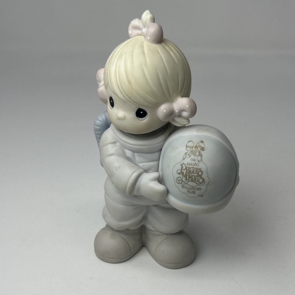 Vintage Precious Moments The Club That's Out of This World Girl Astronaut 1991